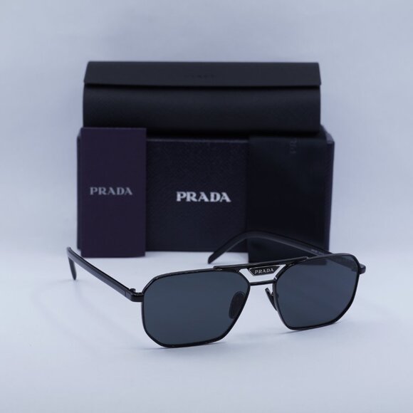 Prada PR58YS 1AB5S0 Square Sunglasses – Black\Dark Grey - Picture 6 of 12